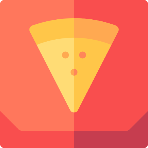 scatola delle pizze Basic Rounded Flat icona