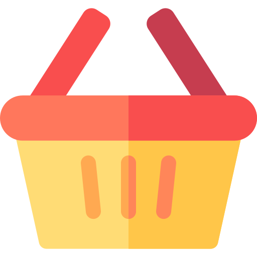 cesta de comida Basic Rounded Flat icono