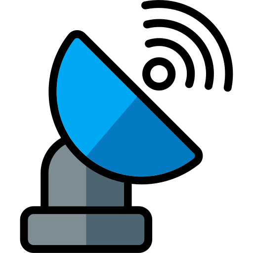 Satellite dish Generic Outline Color icon