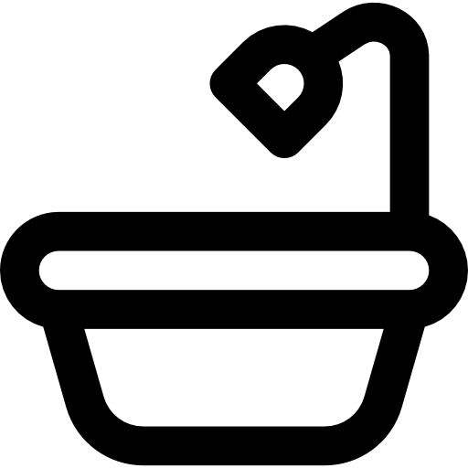 bañera Basic Black Outline icono