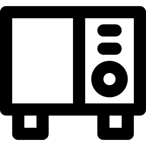 kuchenka mikrofalowa Basic Black Outline ikona