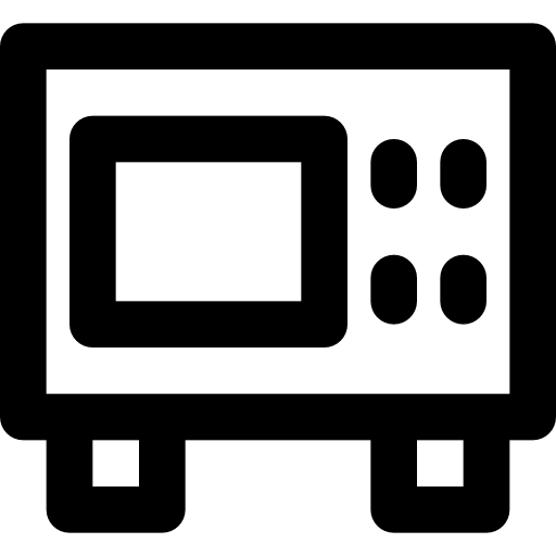 microonde Basic Black Outline icona
