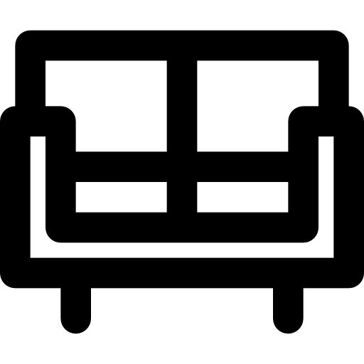 canapé Basic Black Outline Icône