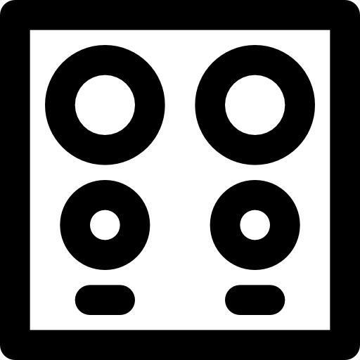 kuchenka Basic Black Outline ikona