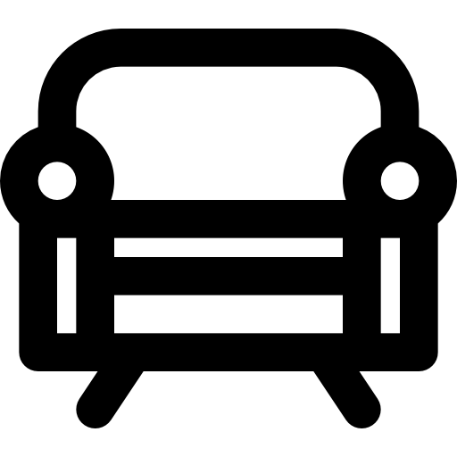 canapé Basic Black Outline Icône