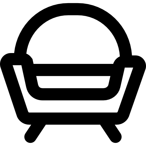 sillón Basic Black Outline icono