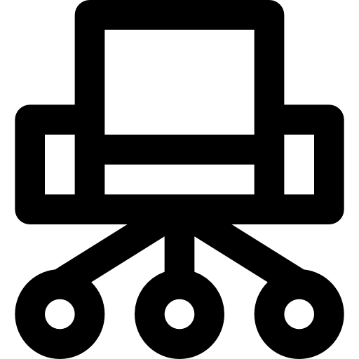 silla de oficina Basic Black Outline icono