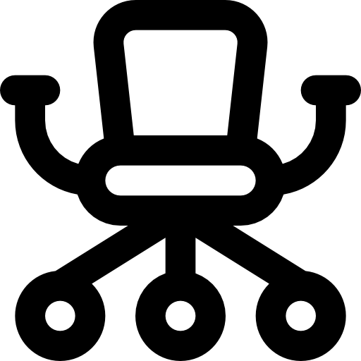 bureaustoel Basic Black Outline icoon