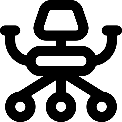 Office chair Basic Black Outline icon