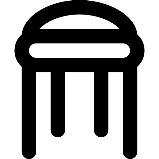 taburete Basic Black Outline icono