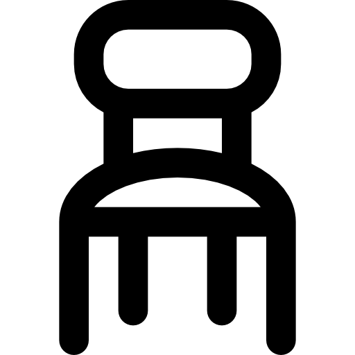 stoel Basic Black Outline icoon