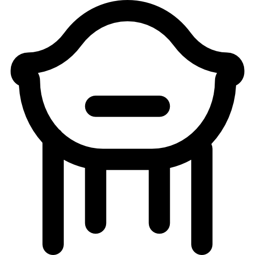 krzesło Basic Black Outline ikona