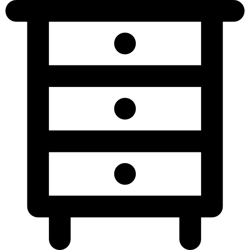 komoda Basic Black Outline ikona