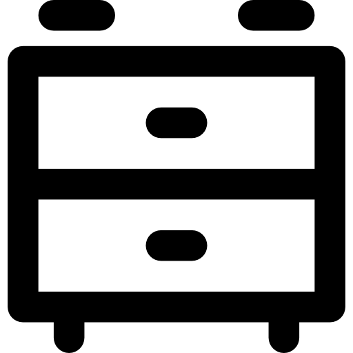 Nightstand Basic Black Outline icon