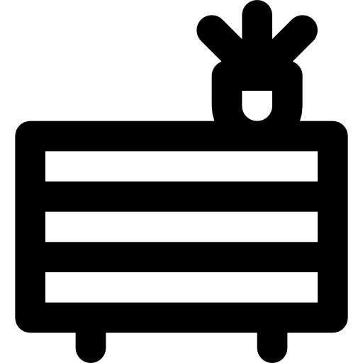 Chest of drawers Basic Black Outline icon