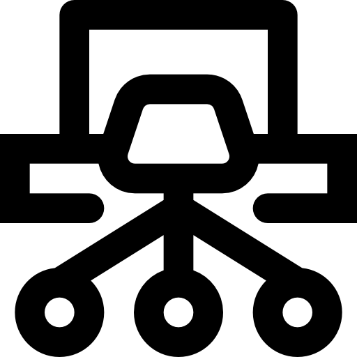 biurko Basic Black Outline ikona