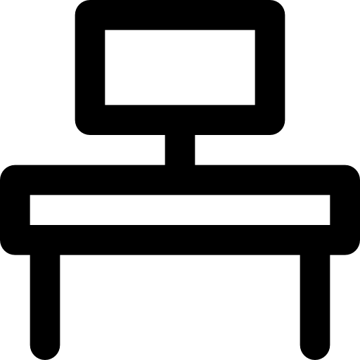 escritorio Basic Black Outline icono
