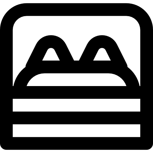 Bed Basic Black Outline icon