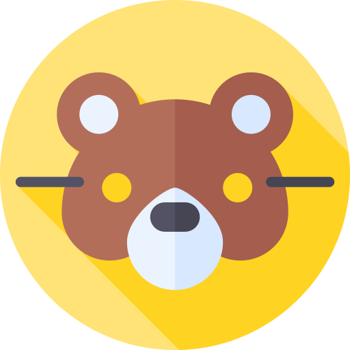 Bear Flat Circular Flat icon
