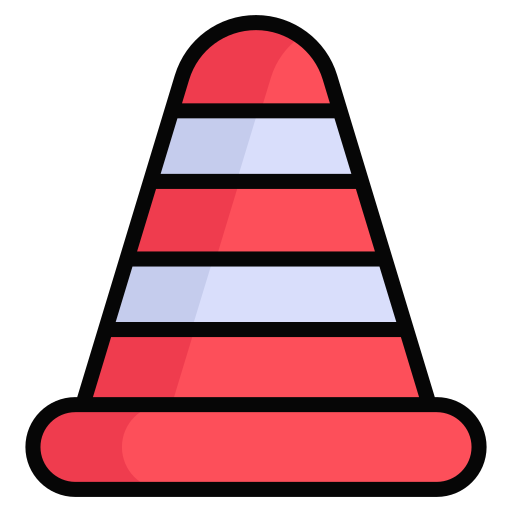 Traffic cone Generic Outline Color icon