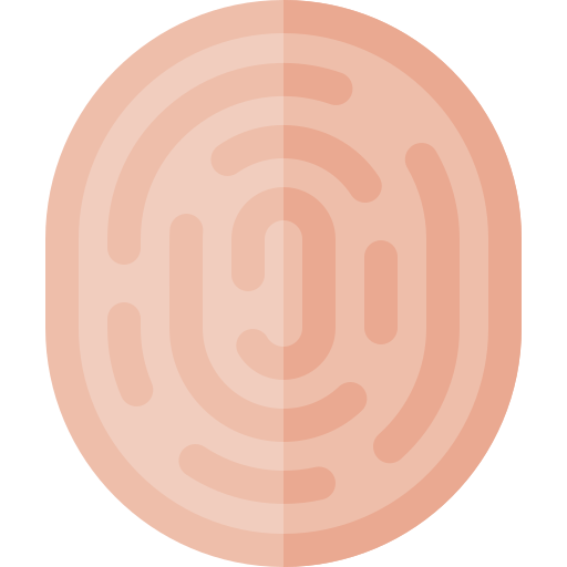 Fingerprint Basic Rounded Flat icon