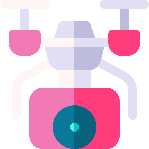 dron z kamerą Basic Rounded Flat ikona