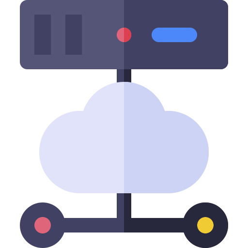 serveur cloud Basic Rounded Flat Icône
