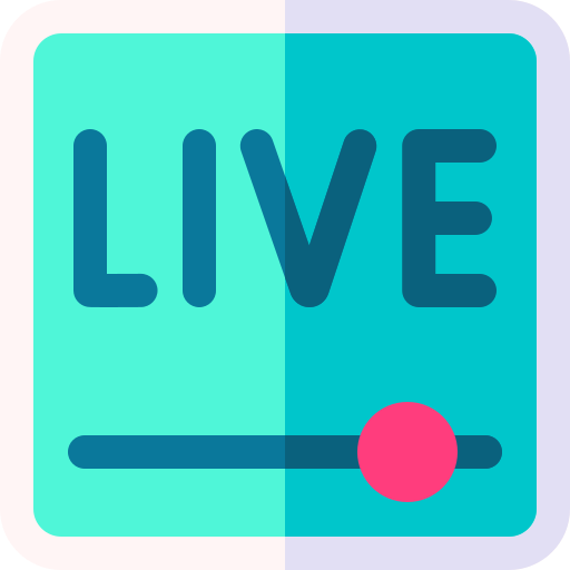 live-streaming Basic Rounded Flat icon