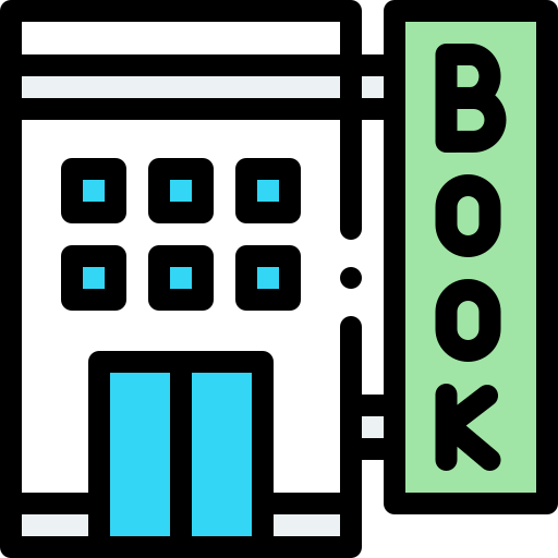 Книжный магазин Detailed Rounded Lineal color иконка