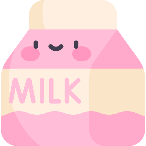 mleko Kawaii Flat ikona