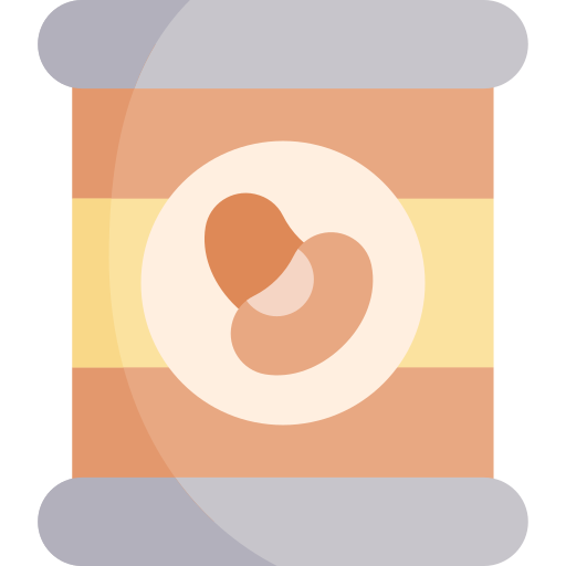 Canned food Kawaii Flat icon