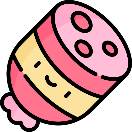 salami Kawaii Lineal color icon