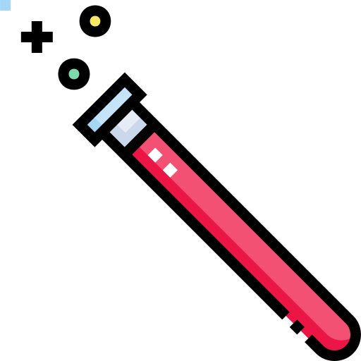 tubo de ensayo Detailed Straight Lineal color icono