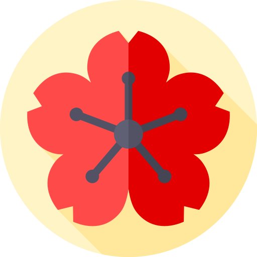 fiore di ciliegio Flat Circular Flat icona