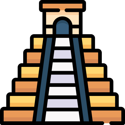 piramida chichen itza Special Lineal color ikona