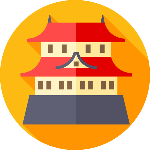 Imperial palace Flat Circular Flat icon