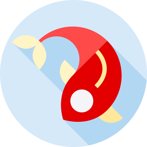 pez koi Flat Circular Flat icono