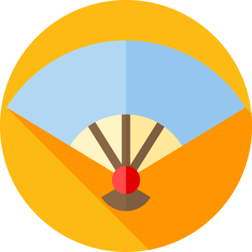 부채 Flat Circular Flat icon
