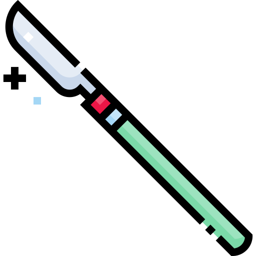 Scalpel Detailed Straight Lineal color icon