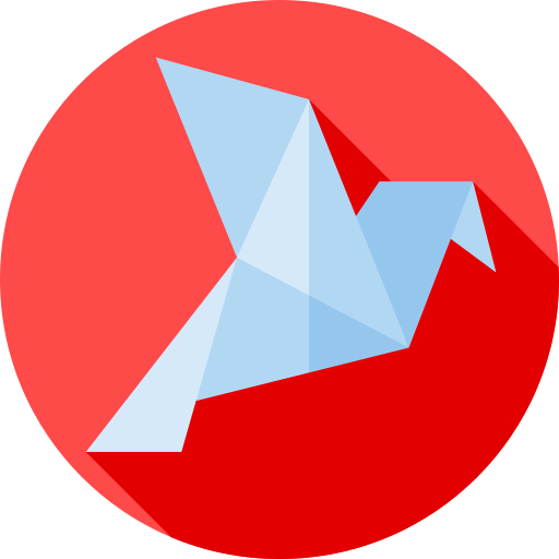 Origami Flat Circular Flat icon