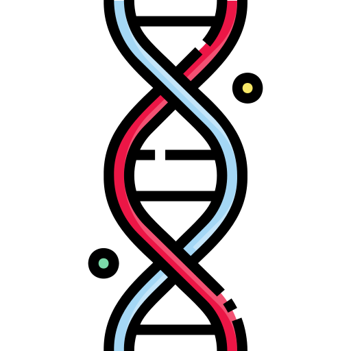 dna Detailed Straight Lineal color icoon