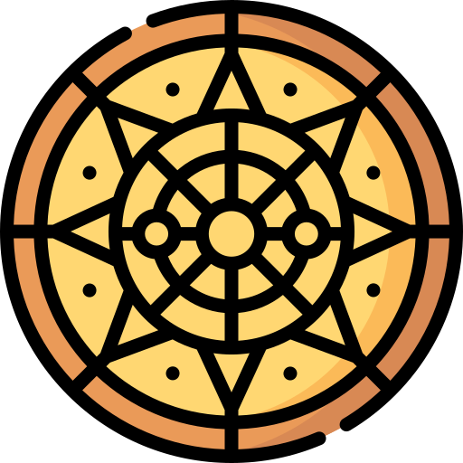 calendario maya Special Lineal color icono
