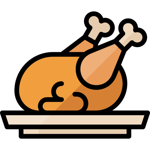 pieczony kurczak Generic Outline Color ikona