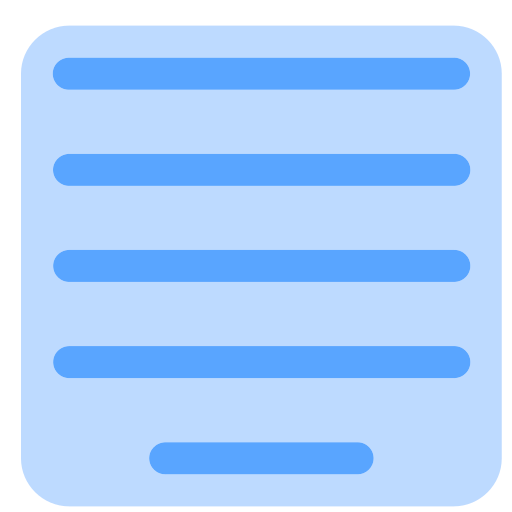 中心揃え Generic Blue icon