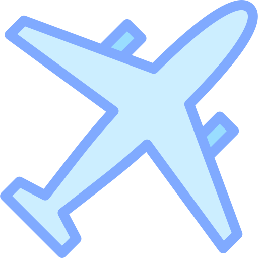 비행기 Detailed color Lineal color icon