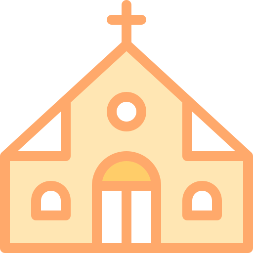 kerk Detailed color Lineal color icoon