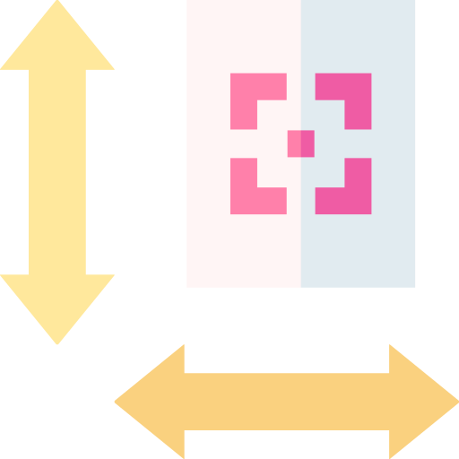 치수 Basic Straight Flat icon