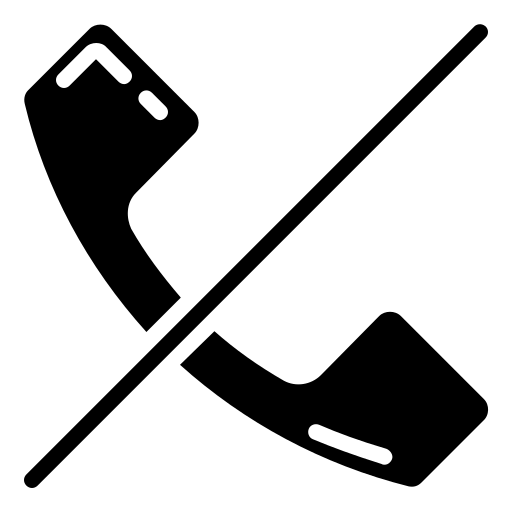 fim da chamada Generic Glyph Ícone