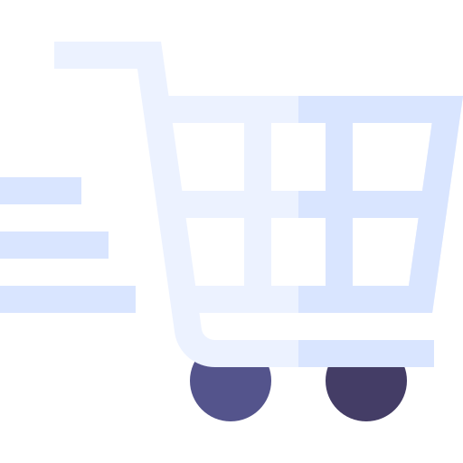carrito de compras Basic Straight Flat icono