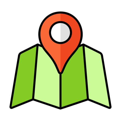 puntero del mapa Generic Outline Color icono